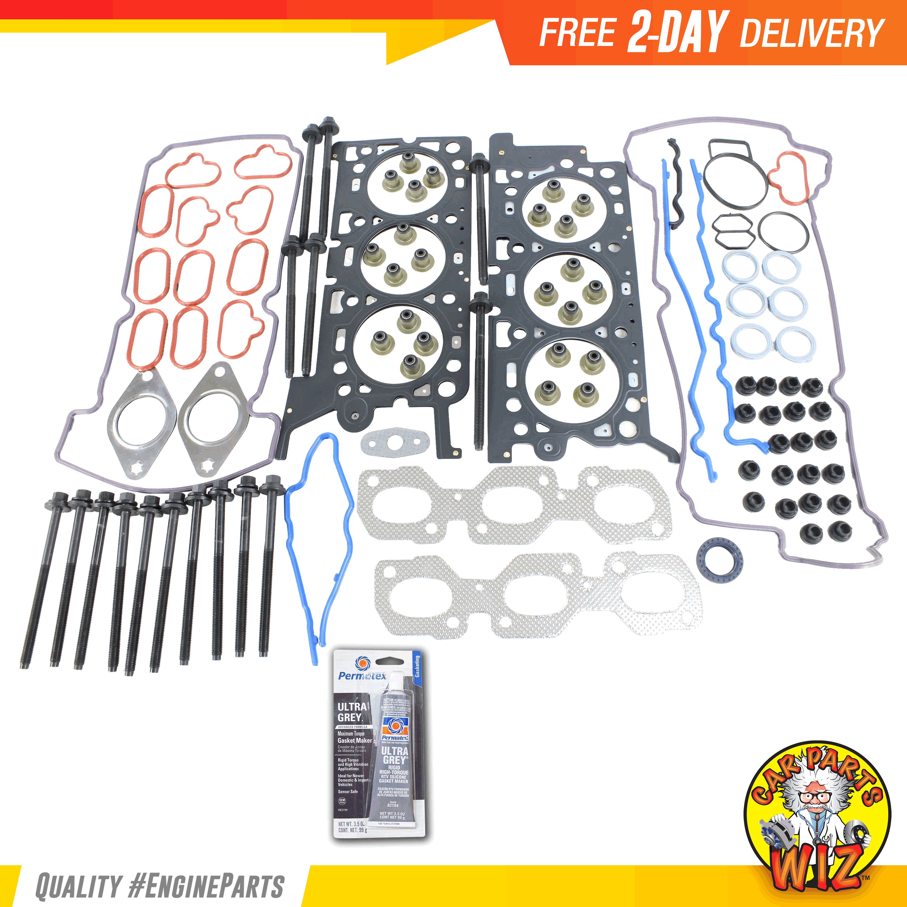 Head Gasket Set Bolts Kit Fits 0304 Ford Escape 3.0L V6 DOHC 24v